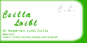 csilla loibl business card